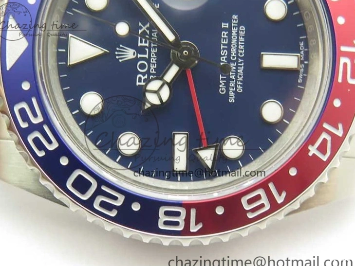 MiroTime 0519 GMT Master II 116719 BLRO GMF 904L Steel Edition Blue Dial on Bracelet A Sporty 3385